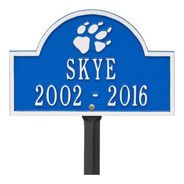 Canine Pet Blue Memorial Plaque